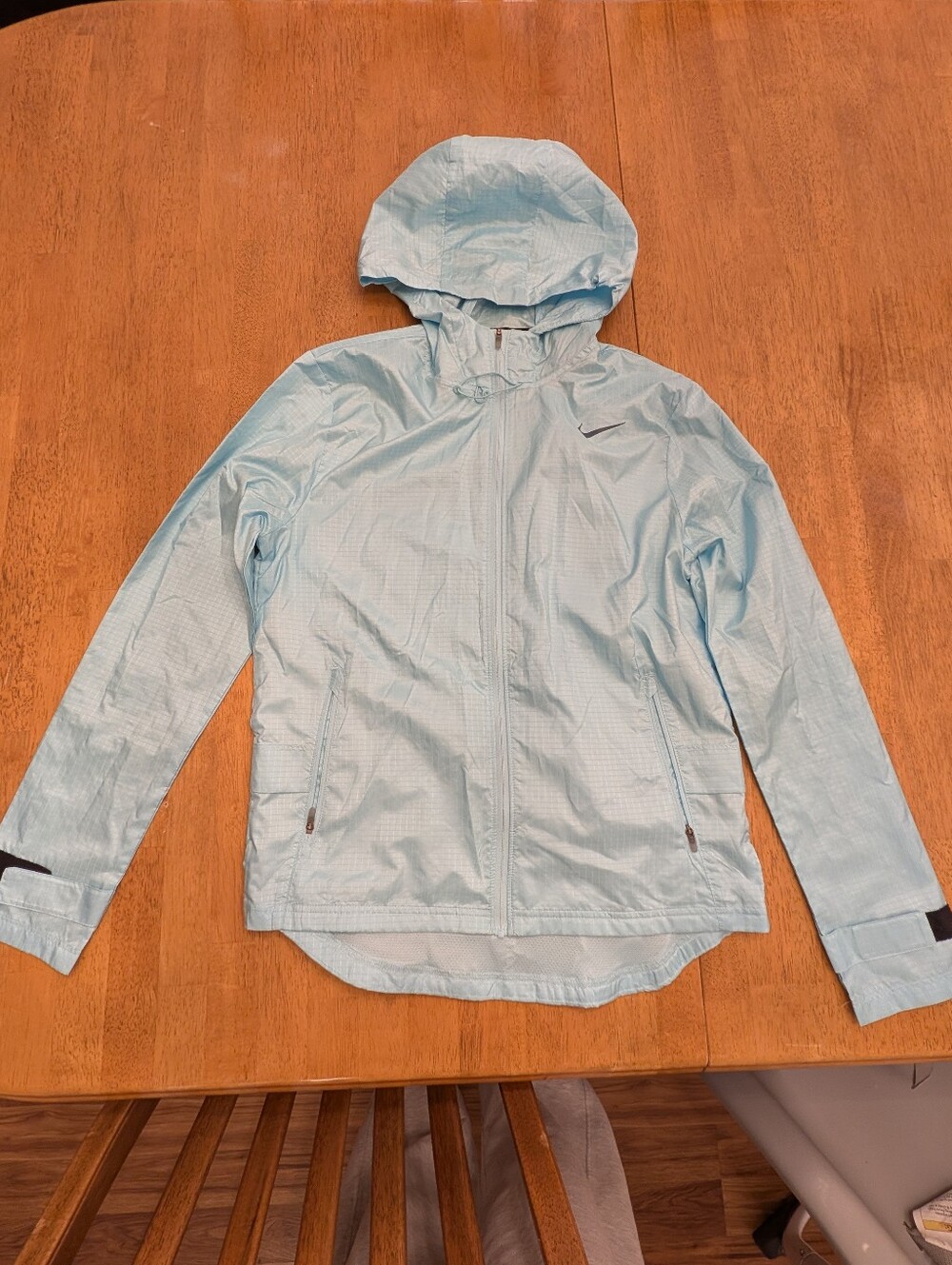 Nike Light Aqua Hooded Running Jacket